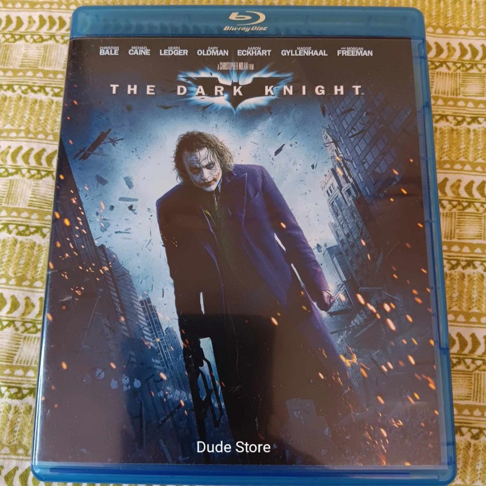 THE DARK KNIGHT - BATMAN - Christian Bale & Heath Ledger  - 2008 - 2 Blu-Ray Set